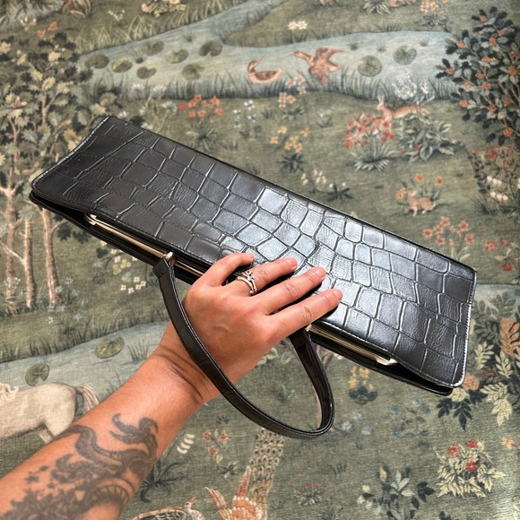 Vintage Black crocodile Gioe clutch - Picture 11 of 11